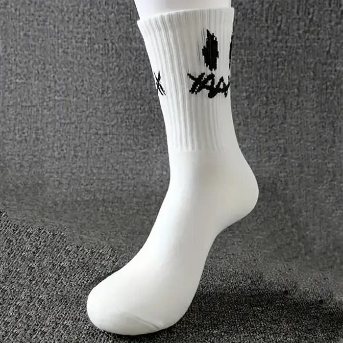 5/10 paires de chaussettes imprimées graffiti pour hommes et femmes