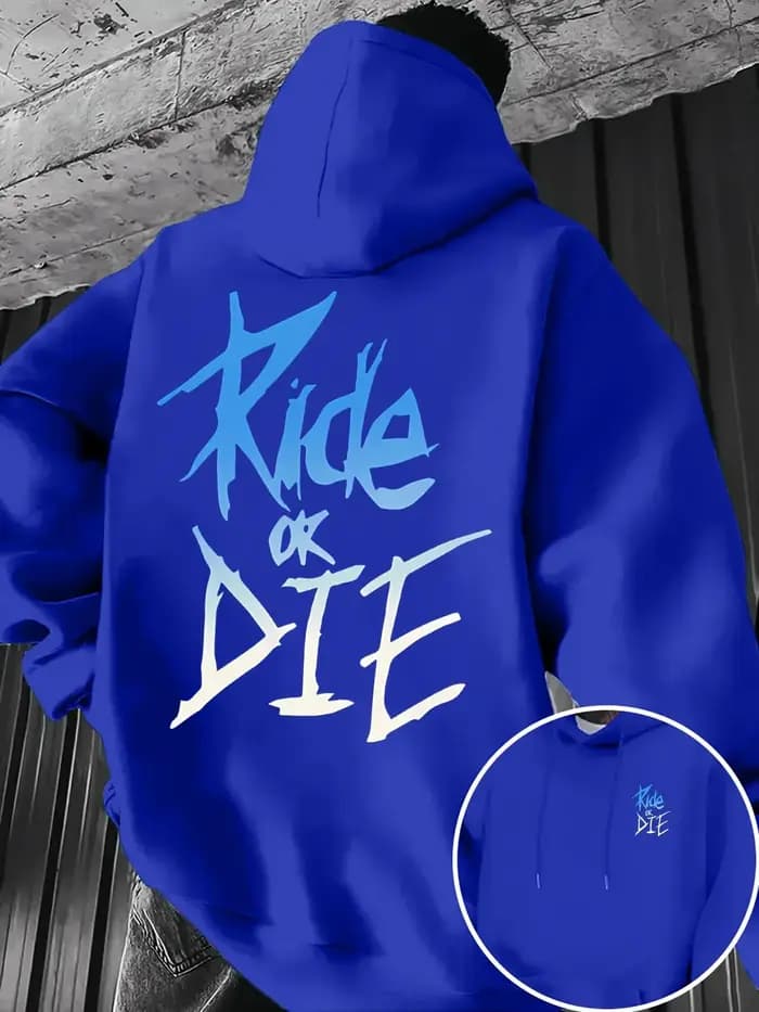 Ride or Die Graffiti imprimé rue hommes sweat à capuche pour femme décontracté mode tendance ample Sport automne hiver