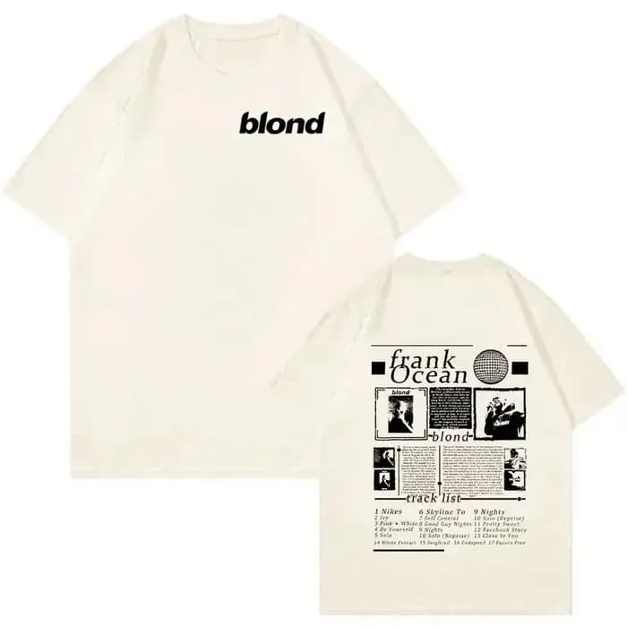 Nouveau T-shirt graphique rétro Rapper Frank 2026 pour hommes et femmes, vêtements Hip Hop Ocean Alb
