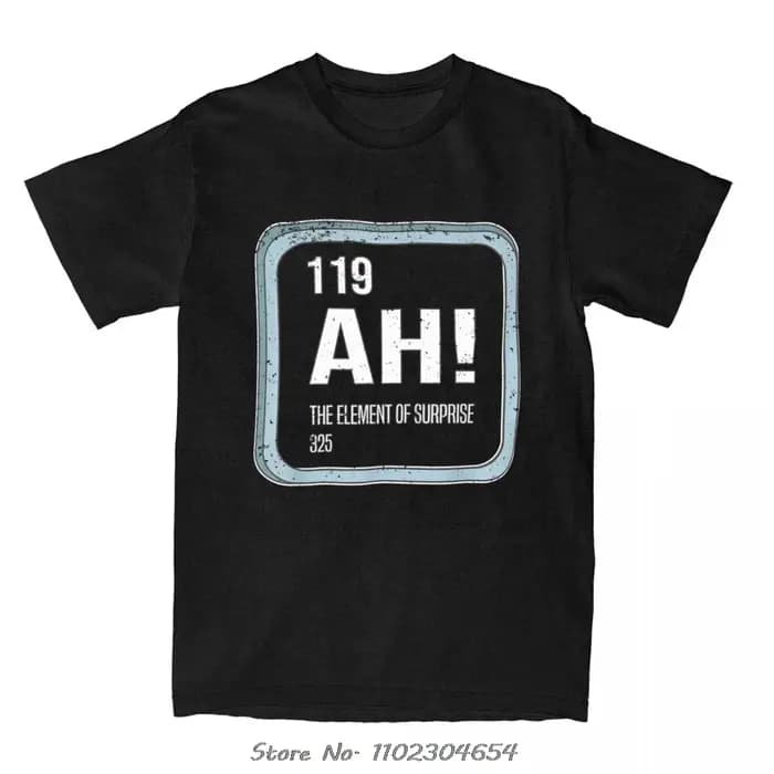Vêtements pour hommes chimie Humor Ah l'élément de Surprise T-shirt surdimensionné décontracté Fitness