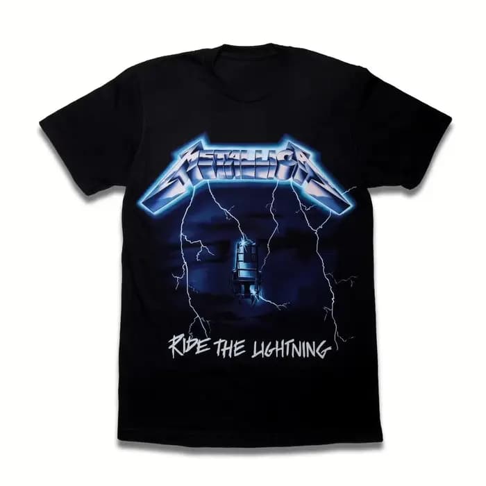 T-Shirt Wolf Metallica Band 100% coton