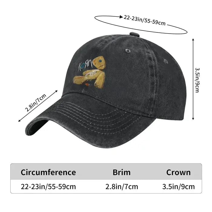 Korn métal groupe de musique poupée hommes femmes casquettes de Baseball en détresse coton