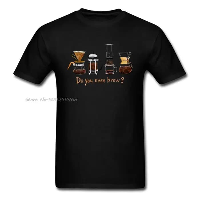 Vous brassez même? T-shirt en coton noir pour hommes