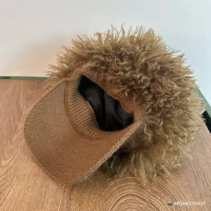 Casquette de Baseball avec perruque bouclée et moelleuse pour femmes et hommes