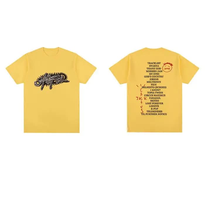 T-shirts à manches courtes Travis Scott pour hommes et femmes, T-shirt Utopia Hip-hop Street Letter