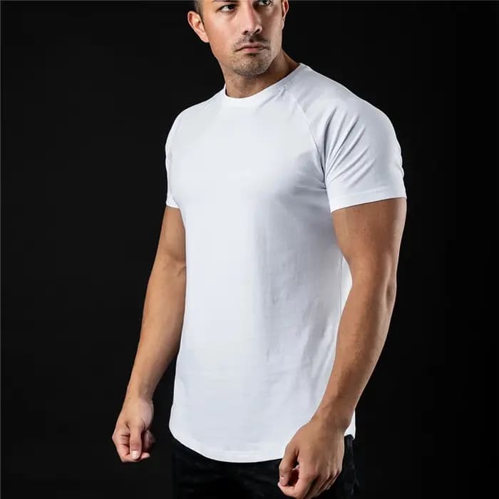 T-shirt manches courtes pour homme, en coton, slim, mode été