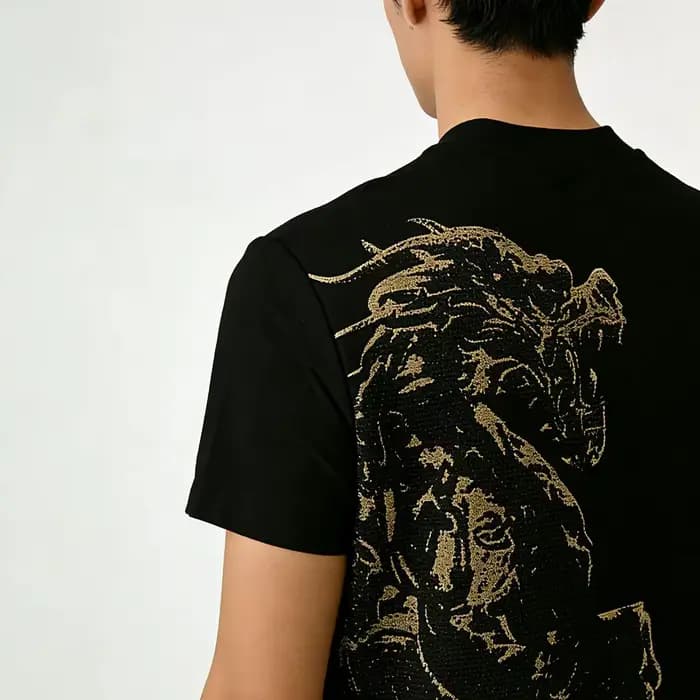T-shirt homme Alex Plein en coton de luxe à col rond et manches courtes
