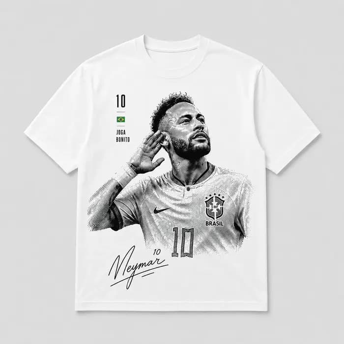 T-shirt de l'équipe nationale de football du Brésil Neymar 2026 – Vêtements pour hommes et femmes –