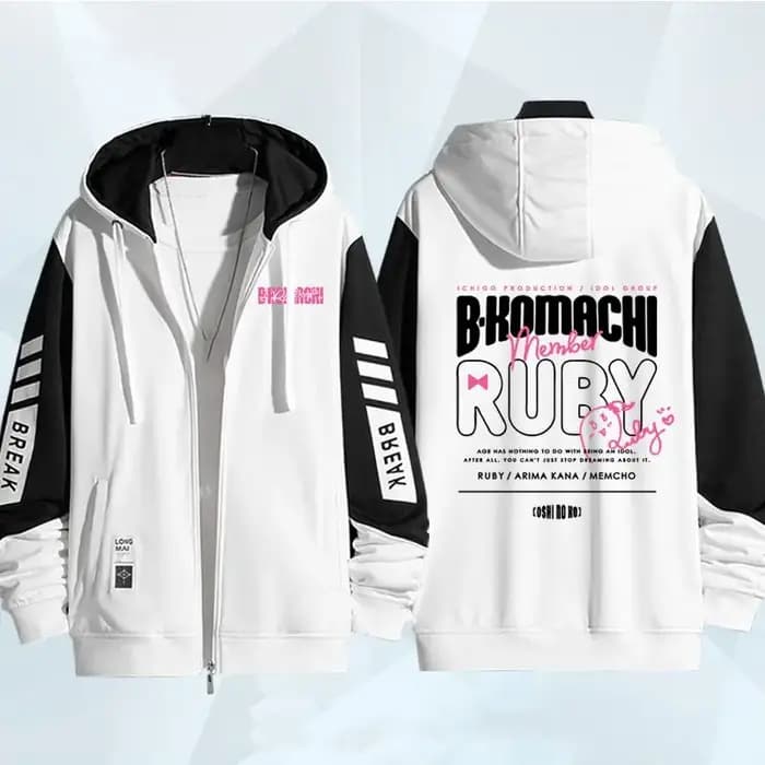 Anime OSHI NO KO série sweat à capuche zippé manteau hommes