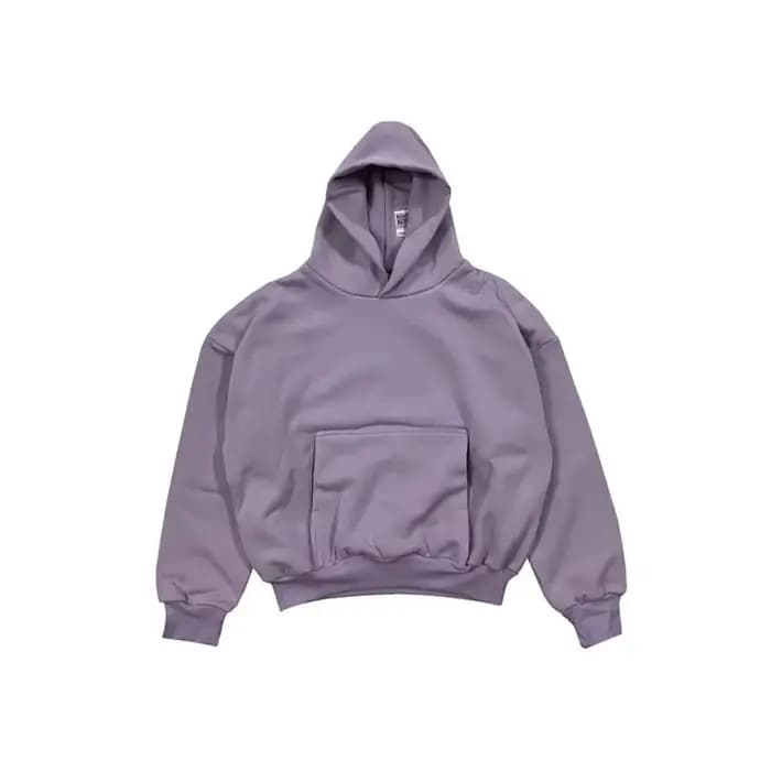 Sweat à capuche YZY à manches longues, violet, avec cordon de serrage, coupe oversize, classique, en