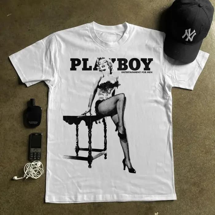 PLAYBOY 1953 T-shirt graphique vintage pour hommes et femmes, T-shirt d'été en coton ample et respir