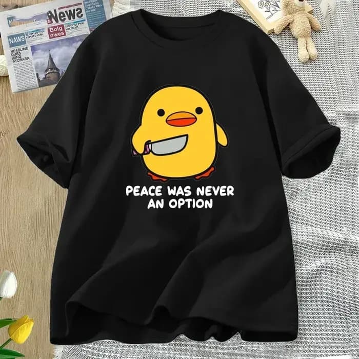 La paix n'a jamais une Option t-shirt Animal mignon drôle oie graphique t-shirts été décontracté à manches courtes hauts femmes vêtements