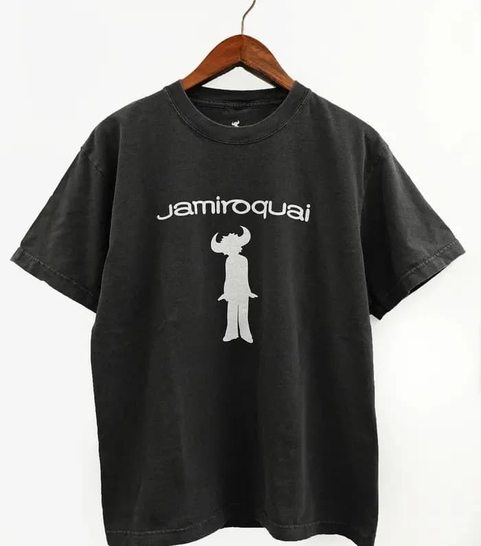 T-shirt unisexe vintage Rock Y2K avec imprimé graphique Jamiroquai, style streetwear sportif, en cot