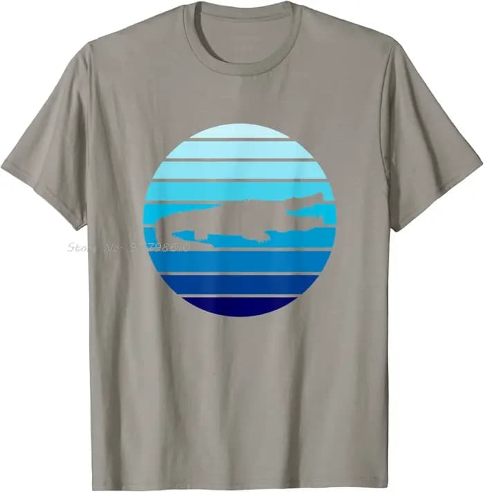Nouveau T-shirt surdimensionné été Crocodile rétro décontracté coton