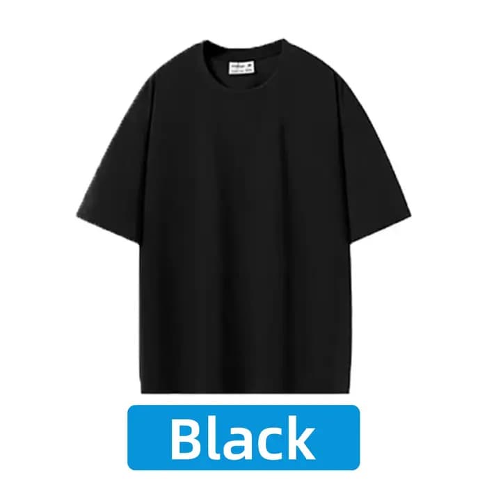 T-shirt 100% pur coton avec col rond et design épaules tombantes pour hommes et femmes