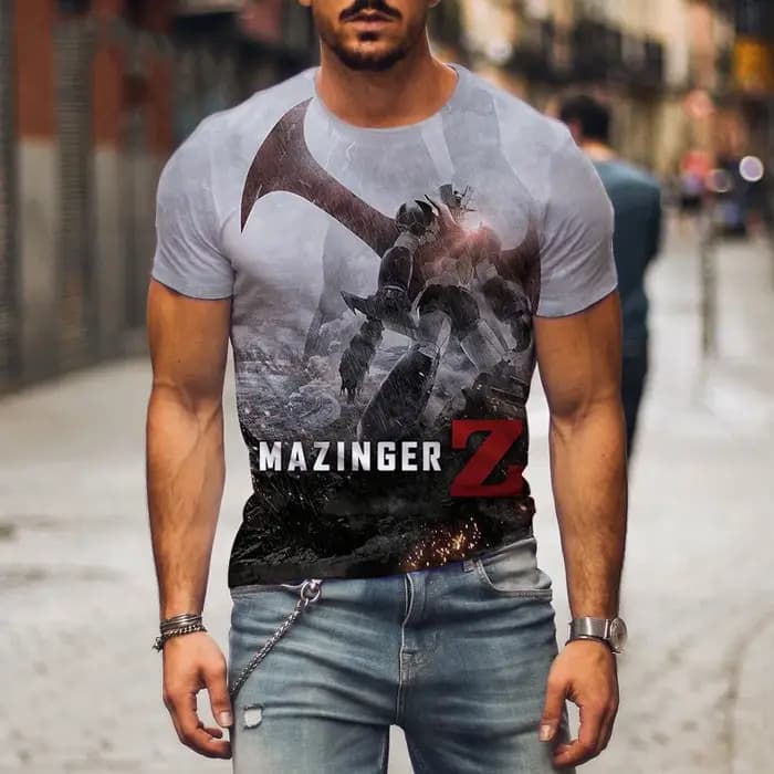Mazinger Z impression 3D T-Shirts Anime Robot hommes femmes décontracté mode à manches courtes t-shirt surdimensionné