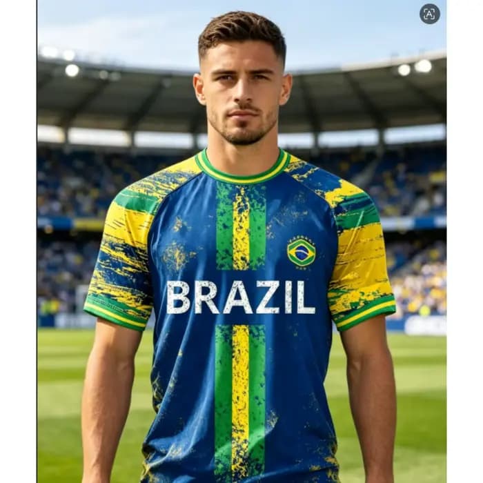 Nouveaux Maillots de Football Brésil 2026 pour Hommes – T-shirts Classiques God Brazil à Manches Courtes
