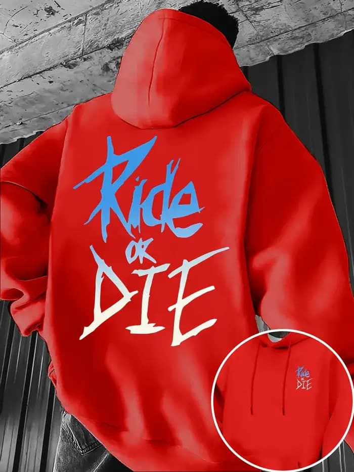 Ride or Die Graffiti imprimé rue hommes sweat à capuche pour femme décontracté mode tendance ample Sport automne hiver