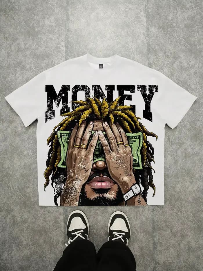 Le nouveau t-shirt pour homme pour l'été 2025 présente un motif imprimé lettres décontracté, tendanc