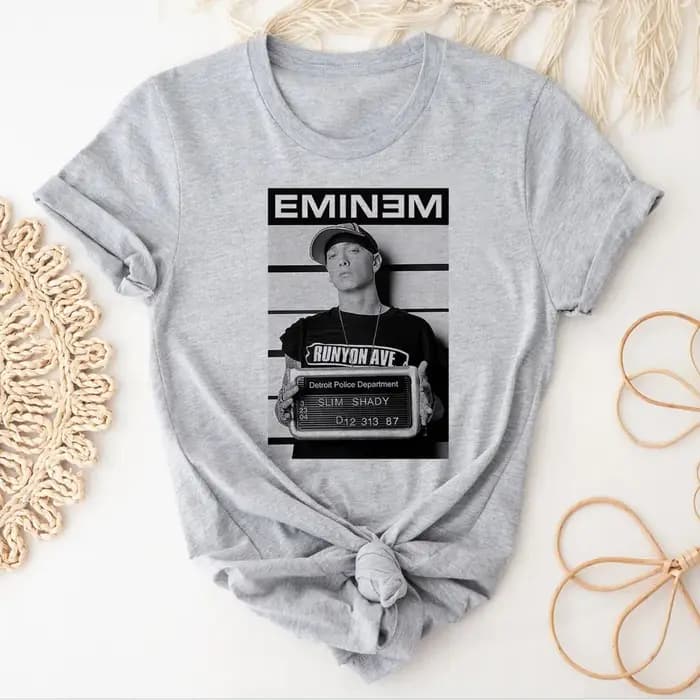 Eminem t shirt femme, anime université hip hop vintage des années 2000 kawaii vêtements classiques pour femmes