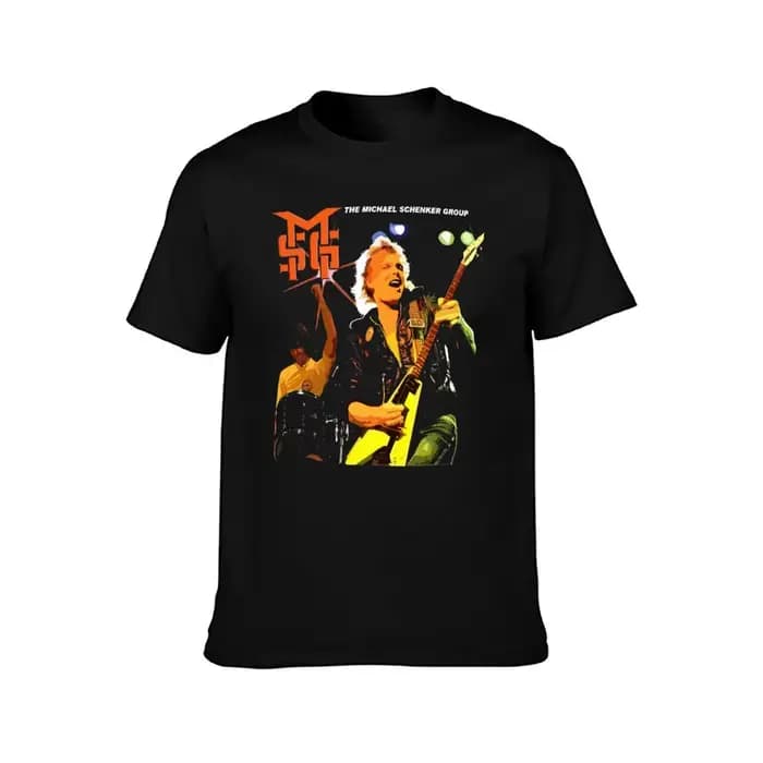 T-shirt graphique en coton Michael Schenker pour hommes