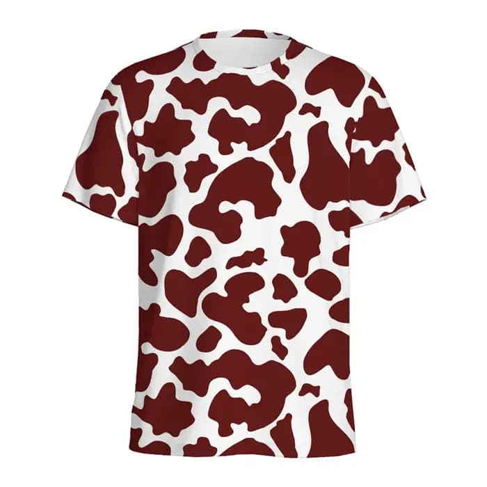 Dessin animé fromage chocolat motif T-shirt pour hommes enfants 3D imprimé T-shirt été ample à manch