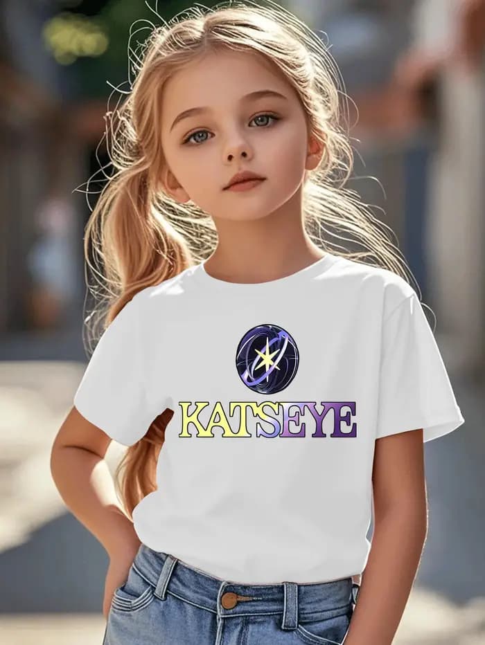 T-shirt imprimé avec logo KATSEYE, haut décontracté d'été à manches courtes, adapté à un usage quoti