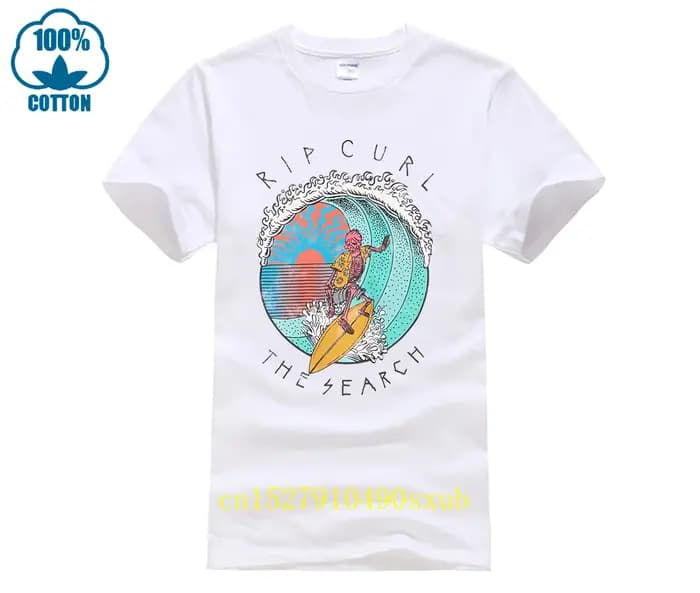Rip chemise curl hommes 100% coton à manches courtes t-shirts offre spéciale décontracté col rond ample été t-shirt