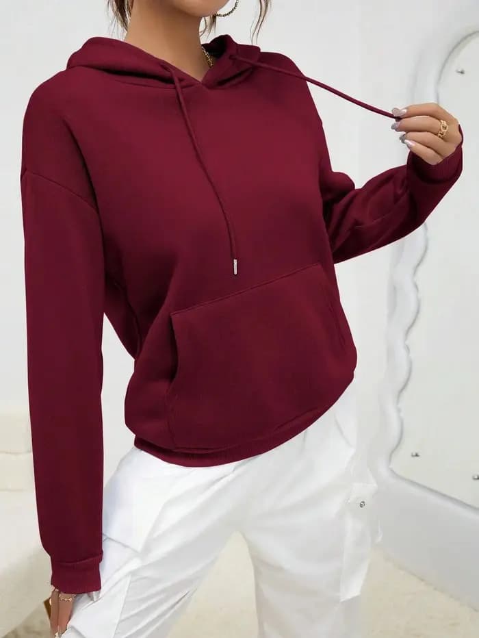 Sweat à Capuche avec Poche pour Femme