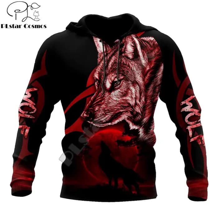Wolf-a – sweat à capuche unisexe pour homme