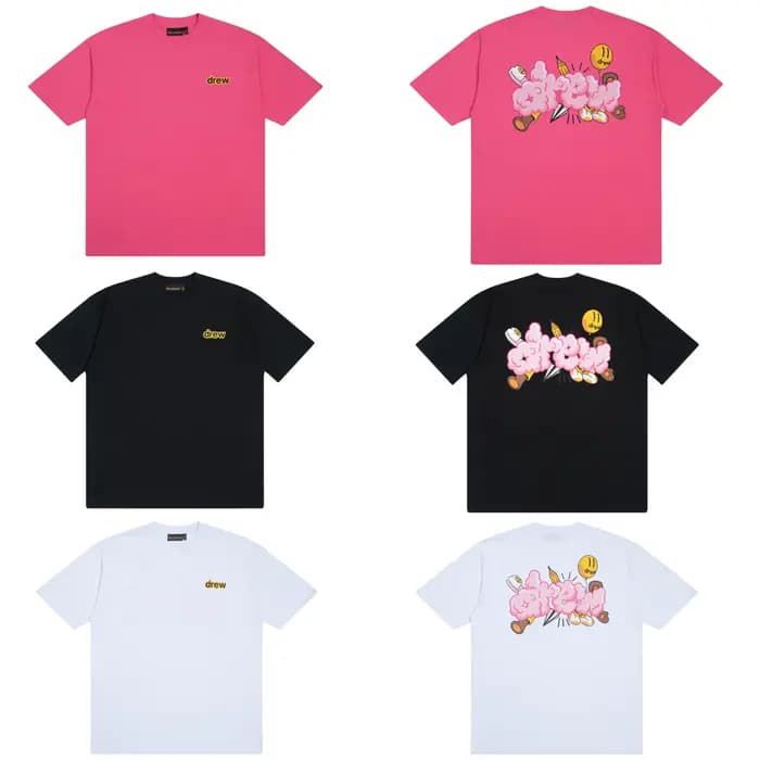 Drew House – t-shirt à manches courtes pour hommes et femmes