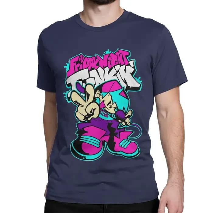 T-shirt à manches courtes pour hommes et femmes, 100% coton, jeu de petit ami FNF Bf, t-shirt Funkin