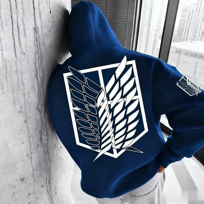  Attaque sur Titan Anime sweat à capuche hommes femmes surdimensionné ailes Logo Streetwear décontracté Cosplay mode