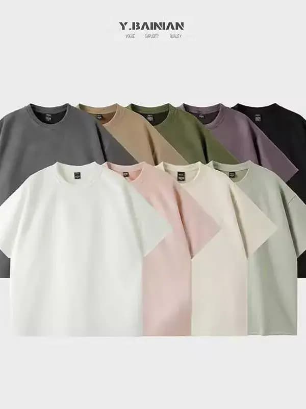 T-shirt à manches courtes en daim pour hommes