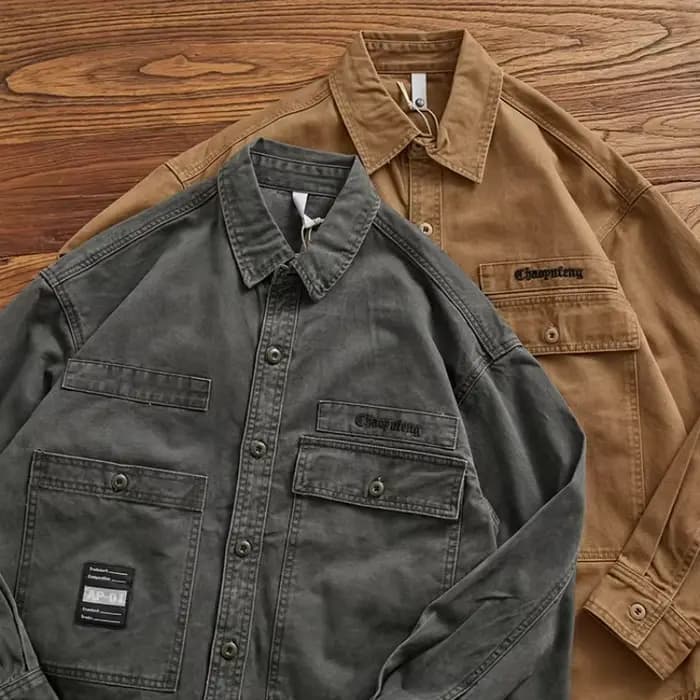 Chemise rapcargo à manches longues pour hommes