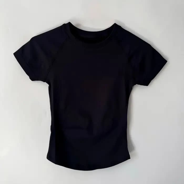 Haut de sport pour femme à manches courtes, à séchage rapide et respirant, pour fitness, gym, entraî