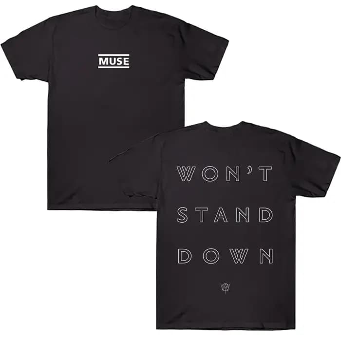 Muse Won't Stand Down T-Shirt Muse Rock Band graphique col rond manches courtes Vintage été décontra