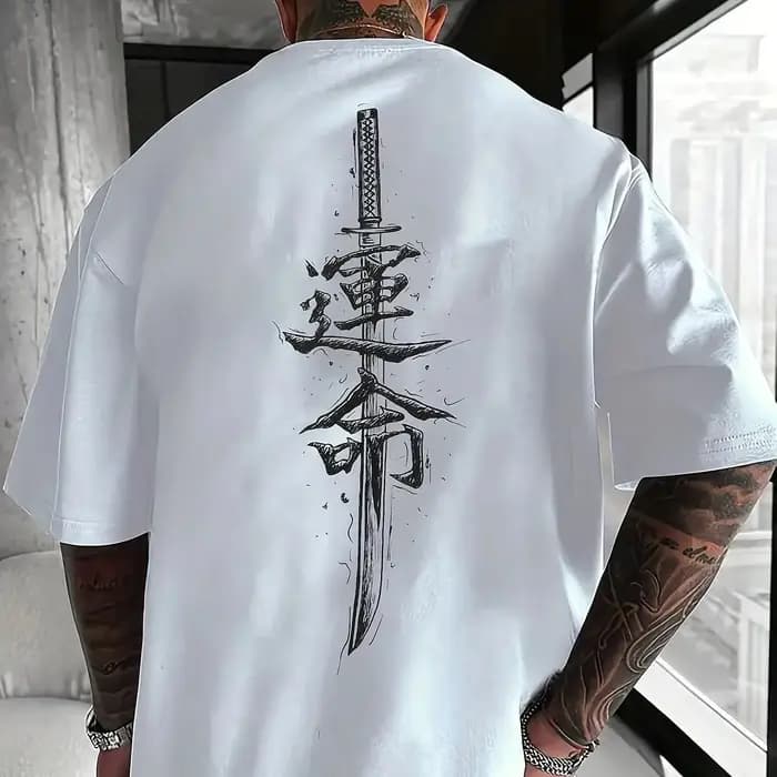 T-shirt pour homme, plusieurs tailles, impression numérique, design de sabre de samouraï japonais, c