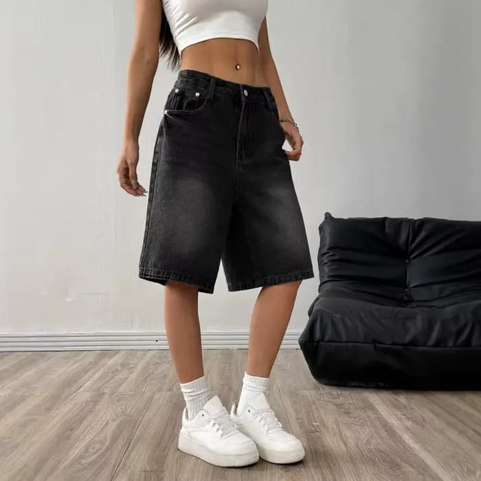 Shorts en jean Bermuda pour femme