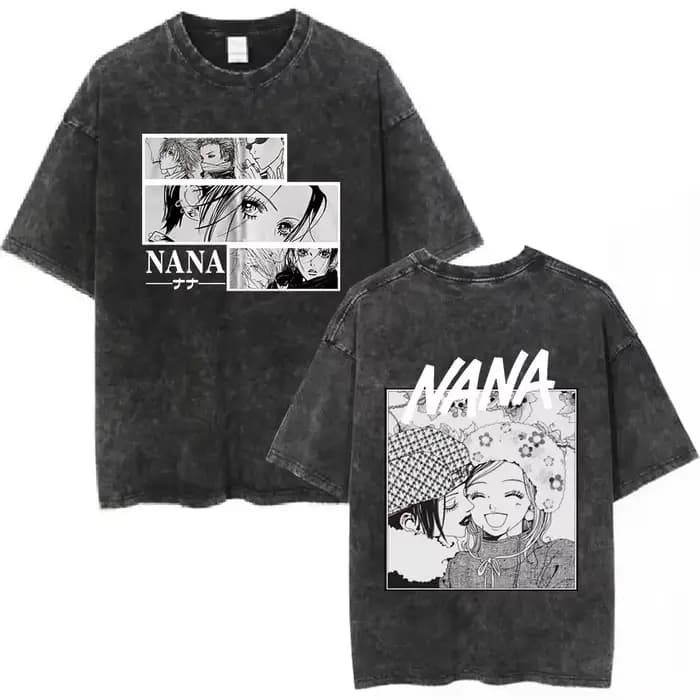 T-shirt ample vintage délavé style rétro japonais Nana Osaki Anime
