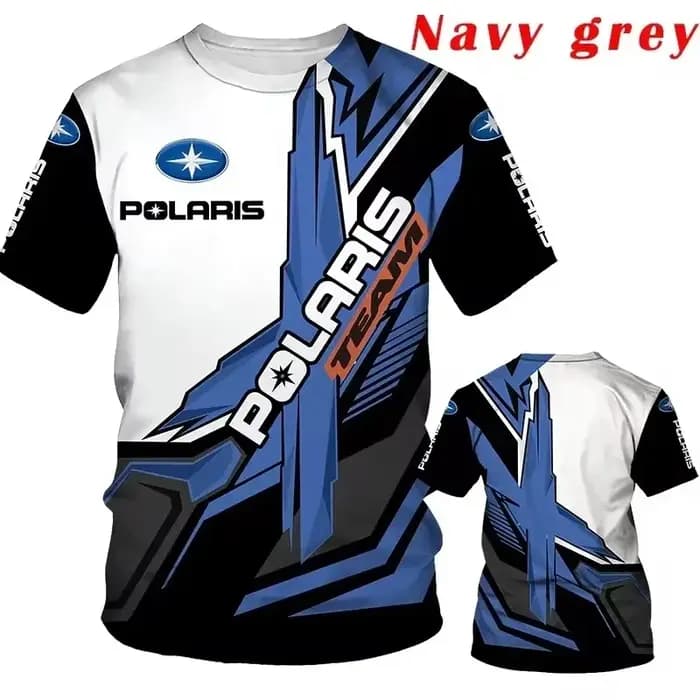 T-shirt à manches courtes avec logo POLARIS et imprimé crâne mécanique
