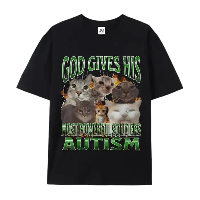 T-shirt Halloween en coton épais avec motif humoristique loup-garou