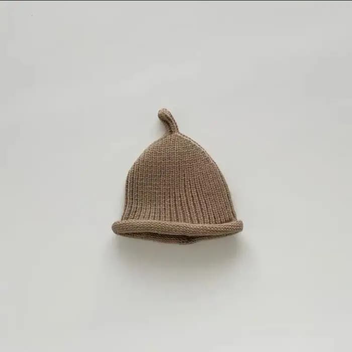 Casquette tricotée de Style coréen, mignonne, garde au chaud, couleur unie, chapeau épais pour l'hiv