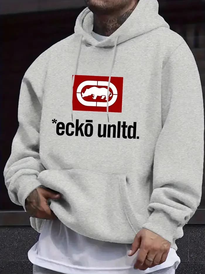 Sweat à capuche pour homme avec motif _Ecko Unlimited_ - Pull décontracté à manches longues