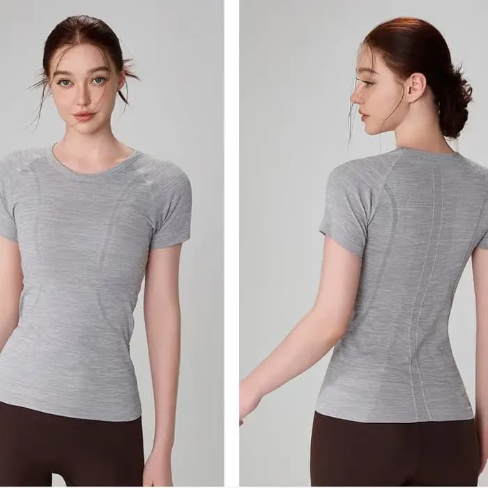 Femmes Yoga haut sans couture Sport t-shirts chemise de Fitness vêtements