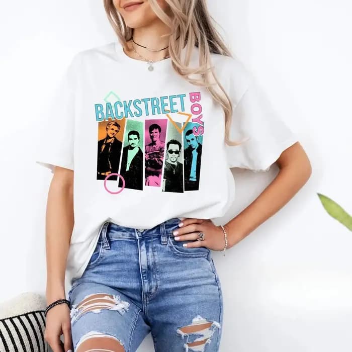 T-shirts musicaux pour homme, femme, garçon, fille, avec impression Backstreet Boys Band BSB, style