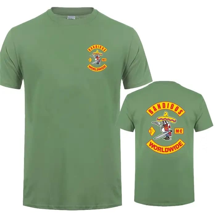 Bandidos MC Worlwide t-shirt été hommes coton à manches courtes T-shirts
