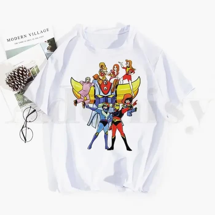 Grandizer japon Robot Anime Goldorak Goldrake t-shirt Hip Hop fille haut imprimé T-Shirts Harajuku