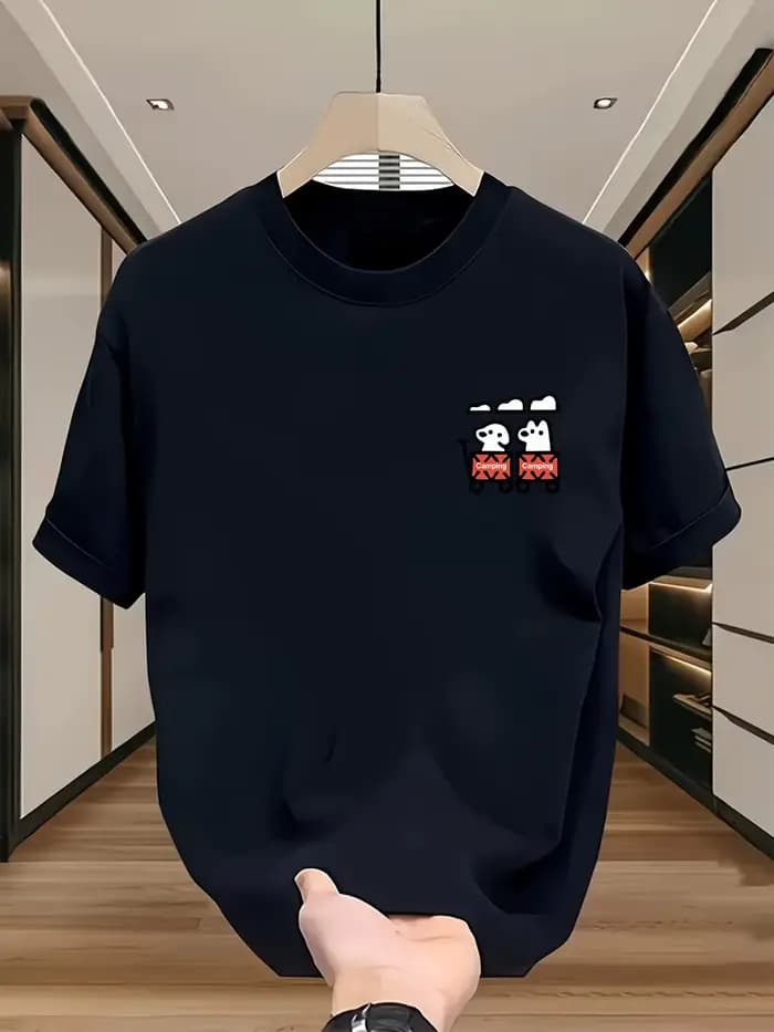 T-shirt graphique mignon pour homme