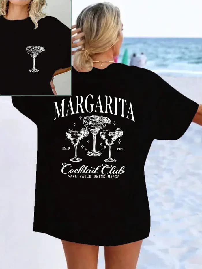 T-shirts drôles pour femmes avec motif Martini Cocktail